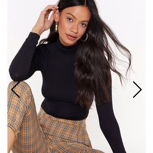 Nasty gal long sleeve black turtleneck top